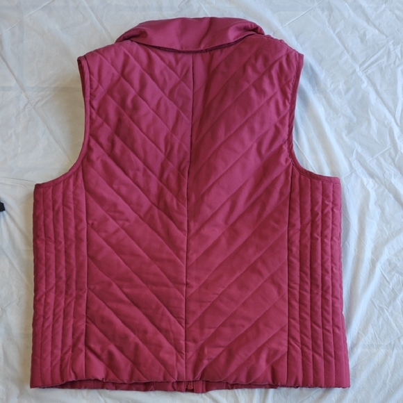 Pink Quilted Vest Jones New York Women's Size XL - Picture 5 of 7